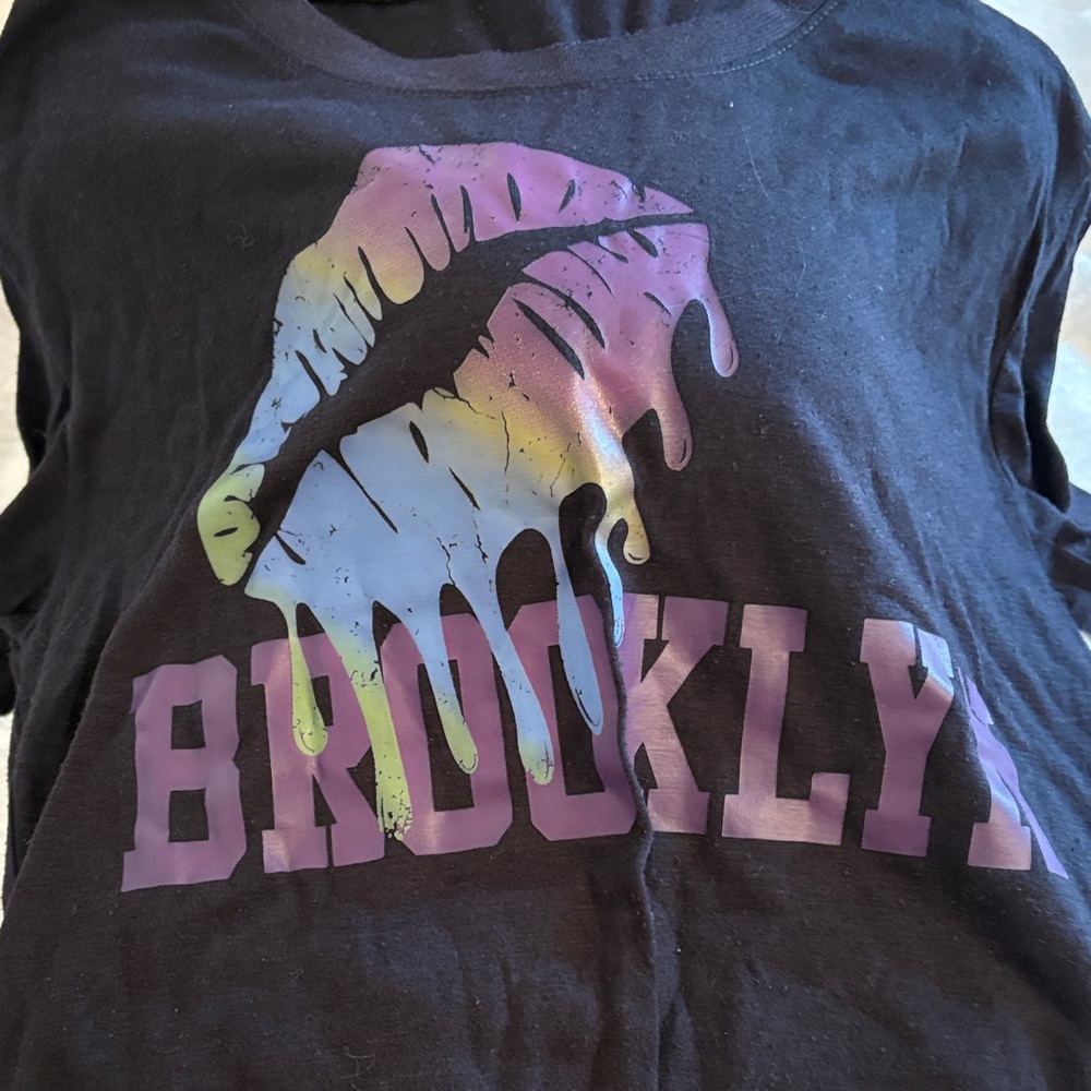 Brooklyn Kids Black and Multicolor Graphic Tee